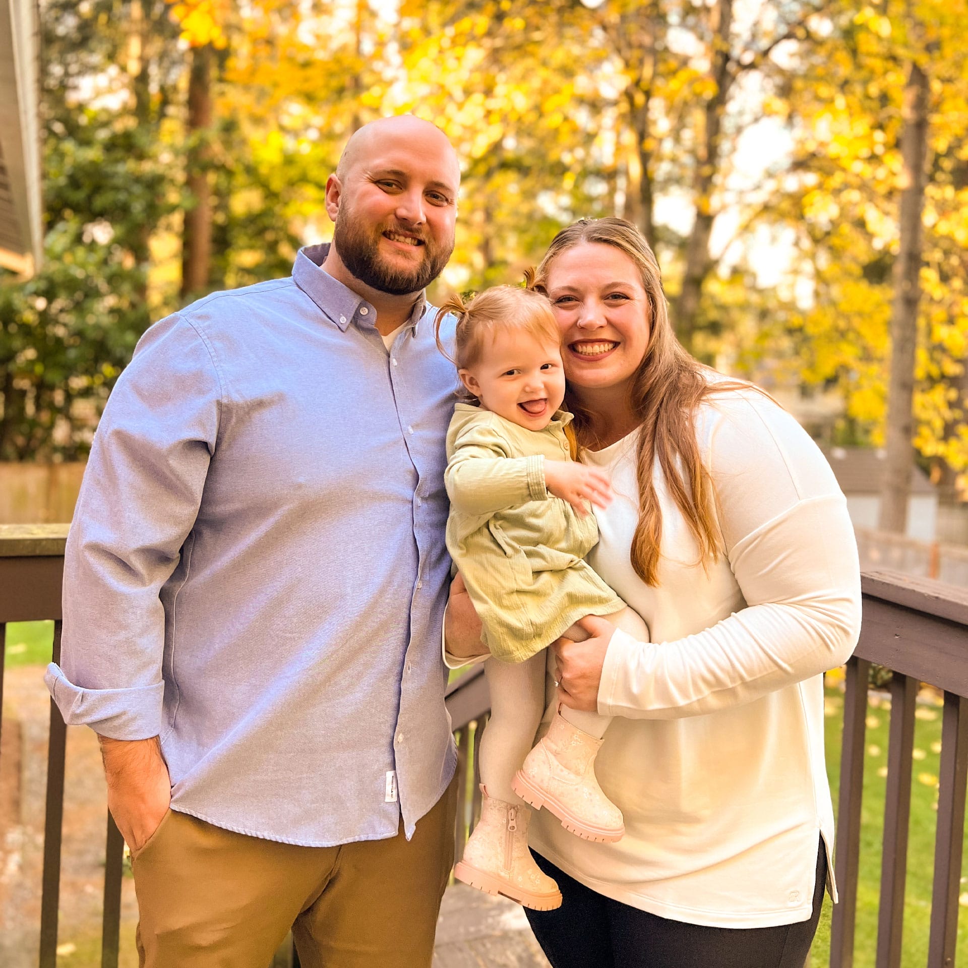 Ben Douglas with Wife and Daughter