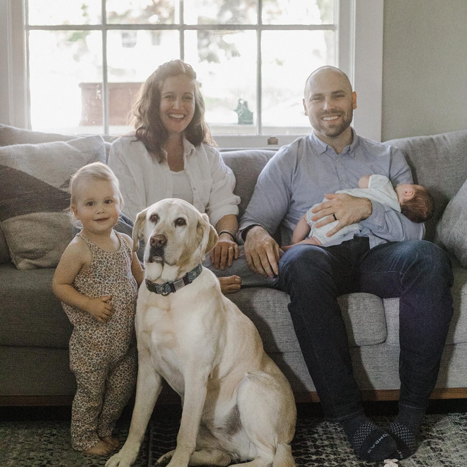 Jeff Levine and Family, Including Partner, Baby, Toddler, and Dog