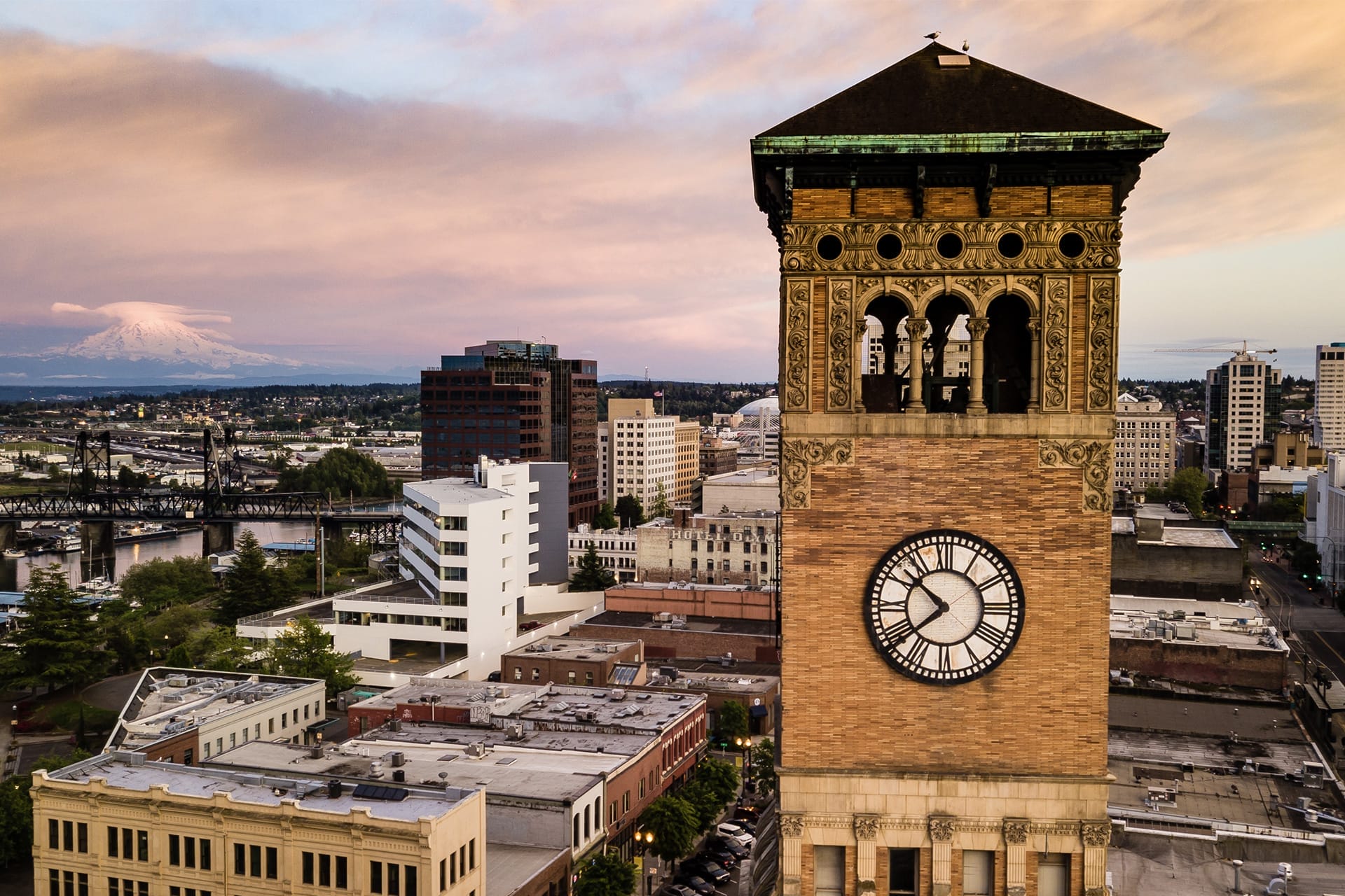 Old City Hall Clocktower in Tacoma, Washington